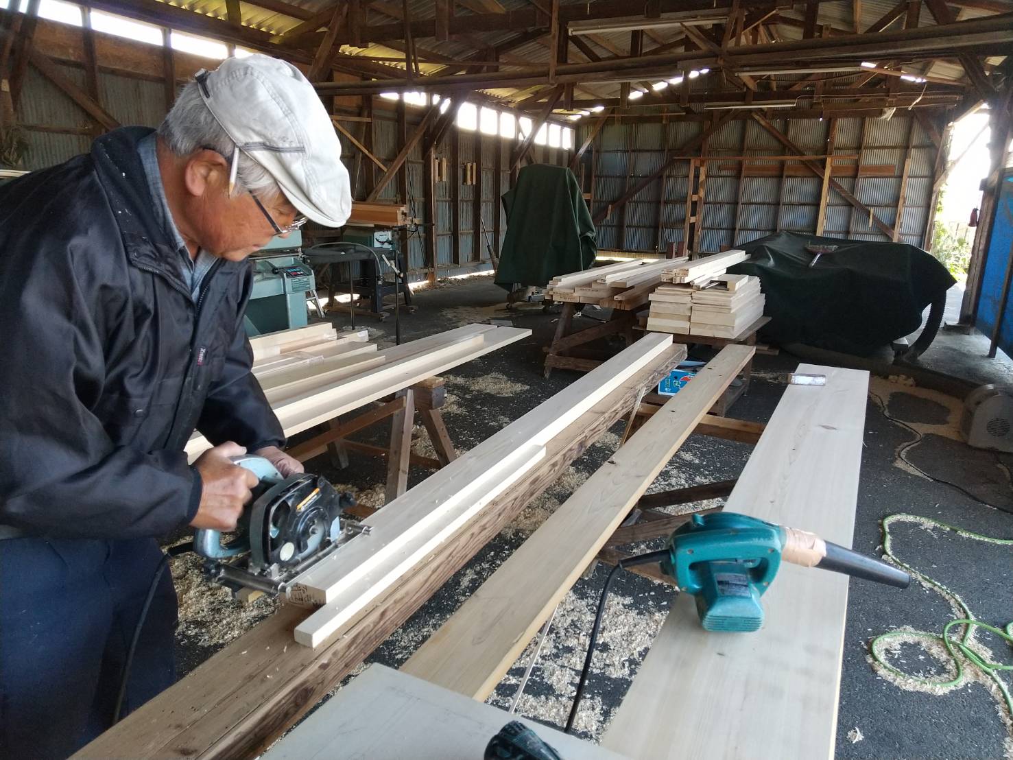 岡崎市の木の家工務店から　大工の加工場にて。　～スタッフのひとりごと-其の１４～