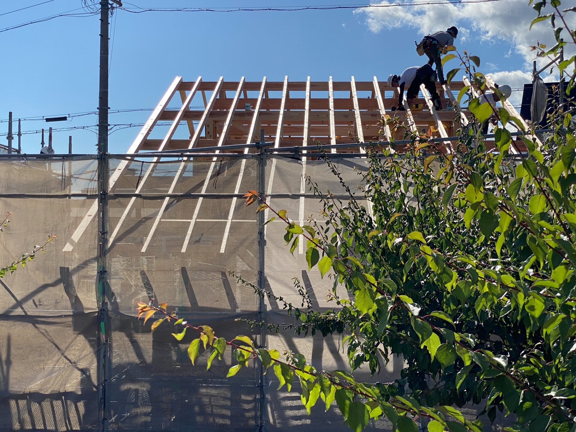 愛知県日進市で木の家をつくる【閑穏の家上棟しました】～現場の風景-其の４５～