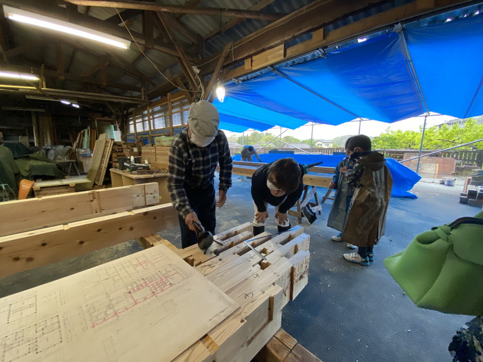 岐阜県可児市で木の家をつくる【手刻み加工見学】～現場の風景-其の１６～