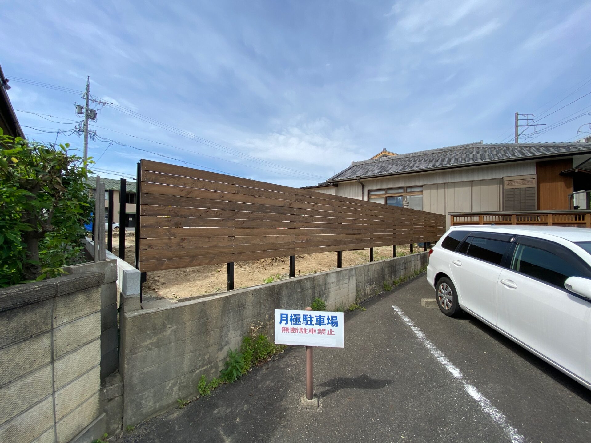 刈谷市で木の家の工事が始まりました【「燕居の家」木製フェンス】～現場の風景-其の１7～