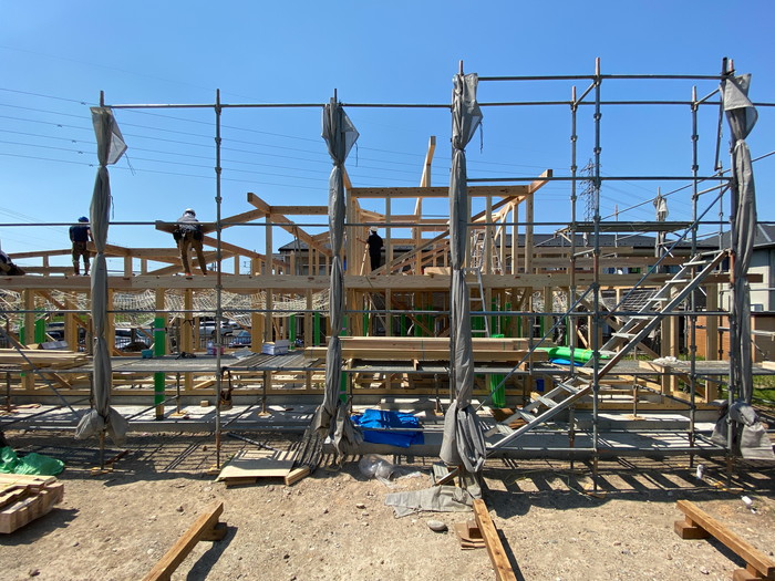 岐阜県可児市で長期優良住宅をつくる【「行雲流水の家」上棟しました！！】～現場の風景-其の１９～