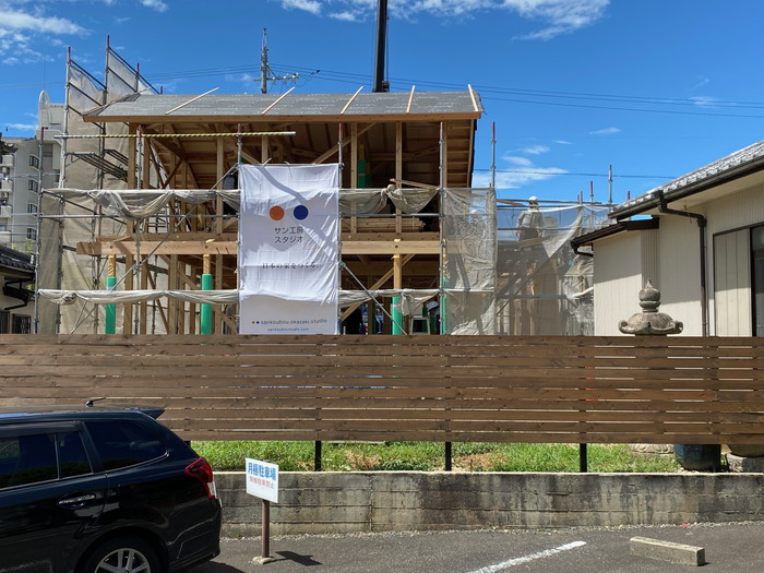 愛知県刈谷市で木の家をつくる【「燕居の家」上棟2日目完了】～現場の風景-其の２５～